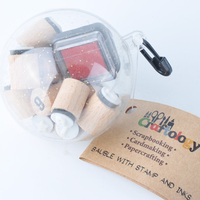 17pcs mini tampons en caoutchouc artisanaux boule de noël mignons pour la fabrication de cartes artisanales