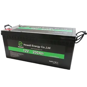 用于RV船用房车的磷酸铁锂12v 300ah LiFePO4 200ah深循环锂离子电池