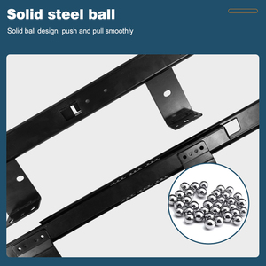 Meilleure vente 2 sections télescopique SPCC roulement à billes matériel silencieux ménage cuisine chambre armoire tiroir meubles appartement - Product Image 4