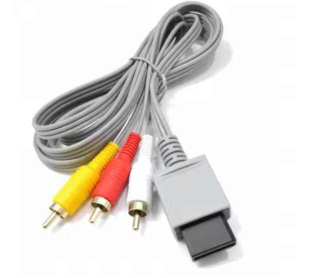 ZHENDA High Quality Eco-Friendly RCA Video Audio Cable Composite 3 RCA Cable for Wii Console Gray Color PVC Material