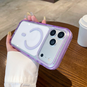 Coque magnétique transparente élégante pour <span class=keywords><strong>iPhone</strong></span> 16 <span class=keywords><strong>Pro</strong></span> <span class=keywords><strong>Max</strong></span> avec protection des bords teintés glacés et design invisible anti-chute aux coins - Product Image 3