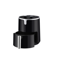 Friteuse à air miniature domestique à double hélice avec contrôle de la torsion, différentes réglages de température peuvent être définis pour une durée fixe
