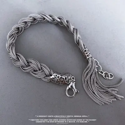 Trendy Width 925 Sterling Silver Bracelet Multi-layer Comban Braided Rope Chain Bracelet For Men And Women Jewelry