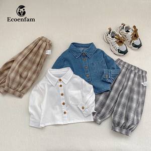 Ecoenfam Nouvelle Collection Printemps Chemises et Manteaux pour Enfants, Hauts à Manches Longues pour Garçons, Vestes Tendance pour Bébés Filles - Product Image 2