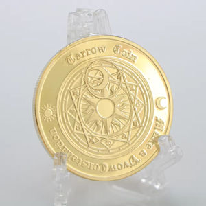 Moneda de Tarot Personalizada al por Mayor con 12 Constelaciones, Sol y Luna, Bañada en <span class=keywords><strong>Oro</strong></span> de 24k, Ideal para Regalo de Cumpleaños - Product Image 2