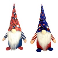 Nouvelles décorations pour la fête de l'Indépendance : Gnomes américains, poupées sans visage et jouets en peluche Rudolph
