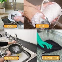 Chiffons à vaisselle en maille d'emballage personnalisés pour la cuisine Chiffon de nettoyage en filet 3D réutilisable pour le lavage de la vaisselle à séchage rapide et sans rayures