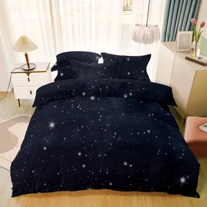 Wholesale Romantic Starry Bedding Sets Textile Bed Sheet any Size Available Cover Design Printed Sheet Set with Pillowcase
