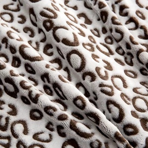 Couverture Sherpa personnalisée en Polyester 100%, flanelle, imprimé léopard, 100% Polyester, sans logo, pour l'hiver - Product Image 2
