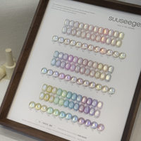 Suuseegel Nouveau Gel Effet Œil de Chat 36 Couleurs Island Starlight Transparent Sans Base Fini Perles de Verre Lustrées Renforcé Effet Eau Pure pour Ongles
