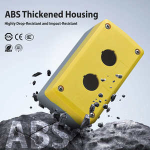 Boîte à boutons d'urgence YIJIA YJX2-YG à 2 trous, jaune gris, 22 mm - Product Image 6