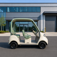 Voiture électrique rétro à 4 roues avec toit, véhicule de mobilité électrique pour adultes, idéal pour le golf, les visites touristiques et les loisirs.