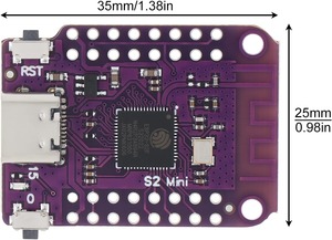 บอร์ด WiFi ESP32 S2 Mini V1.0.0 - ESP32 - S2FN4R2, หน่วยความจำแฟลช 4MB, พอร์ต Type-C สำหรับ MicroPython - Product Image 2