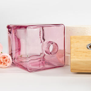 Botella de perfume difusora de aromaterapia cuadrada al por mayor tamaños grandes botella difusora de caña vacía de 500Ml con tapa de madera - Product Image 6