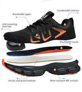 Nuovi Arrivi: <span class=keywords><strong>Scarpe</strong></span> <span class=keywords><strong>Antinfortunistiche</strong></span> Arancioni <span class=keywords><strong>Leggere</strong></span> con Punta in Acciaio, Suola MD, Comode e Traspiranti per Uomo - Product Image 3