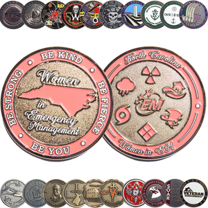 عملة تذكارية دائرية مخصصة بشعار مطبوع بالحرير الذهبي أو الفضي من إنتاج المصنع - Product Image 1