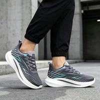 Chaussures de sport tendance à rayures respirantes avec lacets, bout souple, semelle intermédiaire en EVA confortable et semelle extérieure en PVC pour le printemps, l'été et l'automne