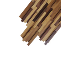 Panneau mural d'intérieur en bois, pour décoration de maison, effet de brique texturé, bois 3d, vente en gros, 12 pièces