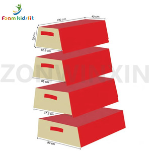 ZONWINXIN usine approvisionnement boîte de saut gymnastique pommeau cheval saut équipement d'<span class=keywords><strong>exercice</strong></span> trapèze 4 Section mousse voûte boîte - Product Image 2