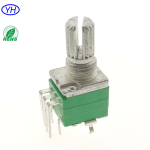 Mới ban đầu tùy chỉnh 9mm rk097 dọc PCB gắn kết chuyển đổi quay chiết với chuyển đổi 5K 10K 20K 50k 100k trung tâm bấm vào - Product Image 4