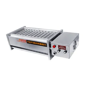 Parrilla eléctrica de acero inoxidable con ondas ligeras, alta temperatura, para barbacoa comercial, tienda