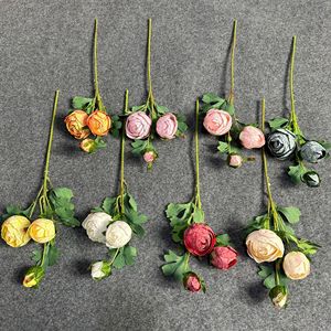 Bouquet de fleurs artificielles en soie, 3 têtes de pivoine flocon de neige, décoration de mariage, moulage par injection, fabriqué en Chine - Product Image 2