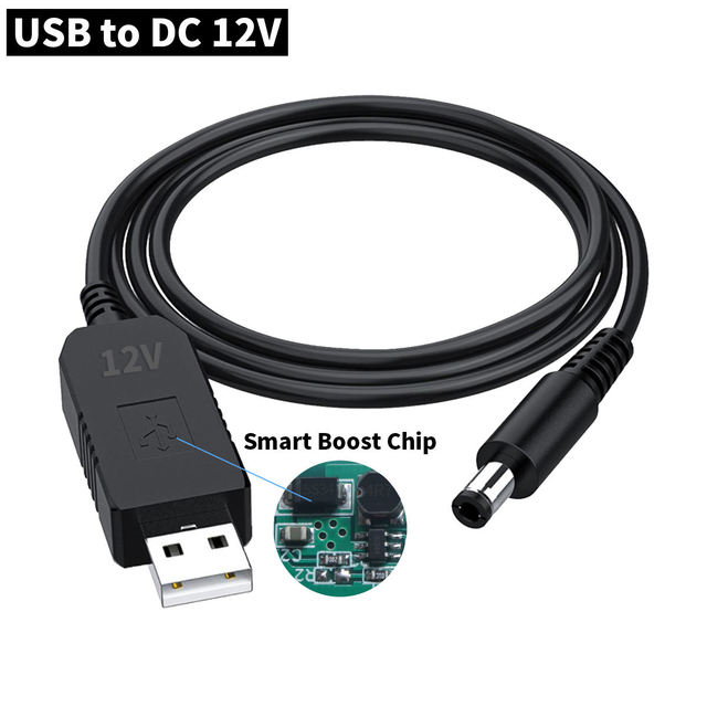 USB to DC 5.5*2.1mm 5.5*2.5mm Jack Step up Boost Wire 5V to 12V DC Extension Power Converter Wifi Router Modem USB to DC Cables