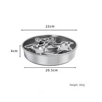 Bol de nourrissage lent portable en acier inoxydable Petop Factory, design os, rotatif, anti-étouffement, antidérapant, pour chien