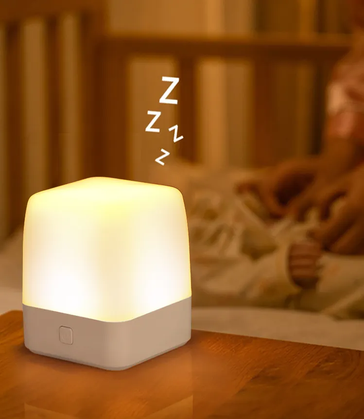 Warm Light USB Rechargeable Mini Led Light Colorful Touch Sensor Led Bedside Lamp Usb Night Light For Sleeping Relaxing