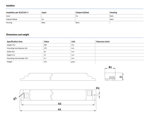 Driver LED PHILIPS Xitanium 90W 0.25-0.7A 220V 21 230V AC-DC, boîtier plastique, courant constant pour éclairage LED - Product Image 5