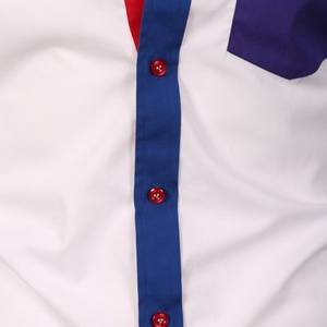 เสื้อเชิ้ตแขนสั้นคอปกตัดสีสำหรับผู้ชาย - Product Image 6