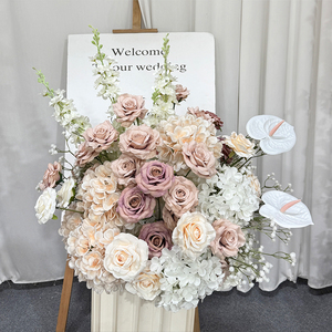 Arrangements floraux en soie douce couleur chair pour la rentrée scolaire et la décoration de mariages, allées, scènes et panneaux de bienvenue - Product Image 3