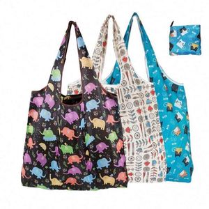 Bolsa de Compras Reutilizable Ecológica de Poliéster Ripstop 190T, Bolsa de Supermercado Plegable Grande - Product Image 1