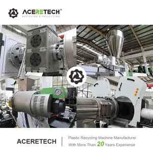 Offre Spéciale ASE déchets en plastique HDPE/LDPE tuyau flocons recyclage extrudeuse granulateurs Machine avec vis unique