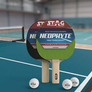 Raquette de tennis de table haute élasticité en éponge, design classique multicouche en bois, nouvelle arrivée, fabriquée par le fabricant - Product Image 1