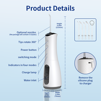 Fabricant depuis 20 ans, Irrigateur buccal portable 300 ml USB, OEM gratuit, étanche IPX7, pour la maison et les voyages