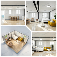 Maison conteneur extensible certifiée CE 20 pieds 30 pieds 40 pieds, 3 chambres, cuisine, étanche, pliable, portable, personnalisable