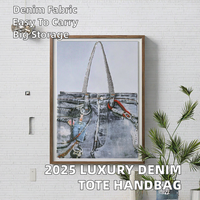 2025 nouveau Style concepteur mode femmes luxe grande capacité Denim sac à main avec fermeture à glissière Portable marque sac fourre-tout