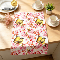 Penjualan Panas Tekstil Rumah 100% Katun Lembut Cetak Foto Artis Kustom Dapat Digunakan Kembali Grosir Serbet Dapur Kain Lap Piring