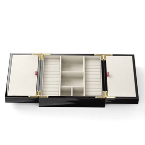 Caja de joyería de madera con pintura de piano personalizada de fábrica, almacenamiento de doble puerta, modelo de marca <span class=keywords><strong>XNS</strong></span> 2025 - Product Image 2