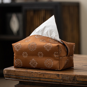 Chinese Style Brocade Tissue Box <b>Fabric</b> Dustproof Car Living Room Tissue Bag <b>Retro</b> Luxury Design - Product Image 3