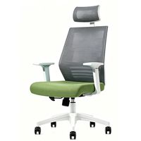 Chaise de bureau ergonomique moderne à dossier haut réglable et pivotante, avec support lombaire, en tissu durable, pour bureau, atelier et chambre