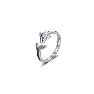 Anillos De Pareja Silver Plated Fish Tail Creative <b>Couple</b> <b>Ring</b> Wedding <b>Ring</b> Adjustable Open Wedding <b>Couple</b> <b>Ring</b> - Product Image 4