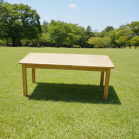 Muebles Montessori de Madera Maciza, Mesa Rectangular para Niños, Juego de Muebles Infantiles, Duraderos y Resistentes