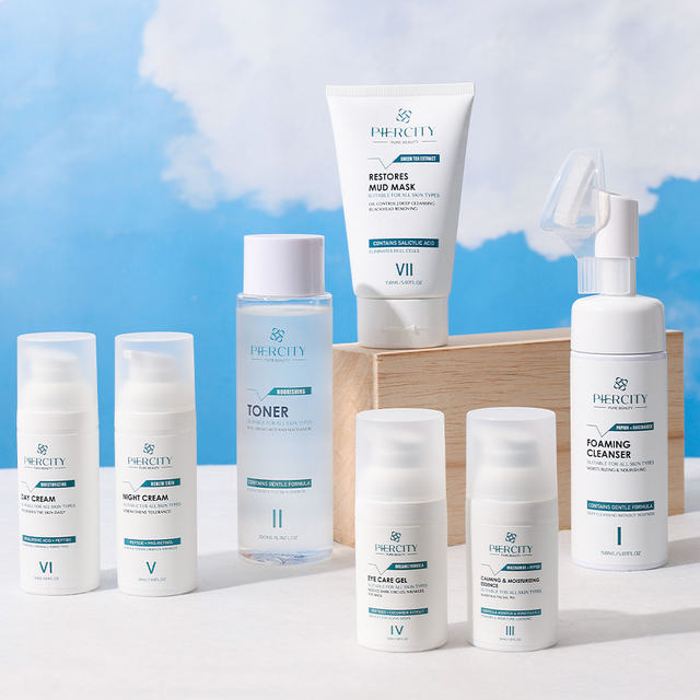 New Arrival Gentle Formula Peptides Anti-Aging Liquid Skin Care Set Toner & Facial Serum for Daily Use Hydration