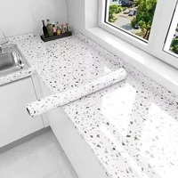 Nuevos Adhesivos de Pared de Mármol a Prueba de Aceite Autoadhesivos Resistentes a las Manchas y a Altas Temperaturas Papel Tapiz de Cocina Película Protectora Decorativa
