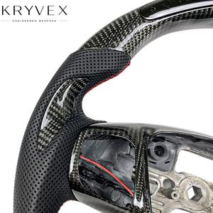 Volant de performance Kryvex pour <span class=keywords><strong>Focus</strong></span> MK3, 100% fibre de carbone véritable et cuir, compatible avec LED - Product Image 3