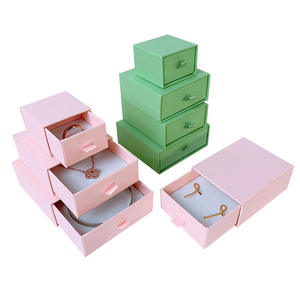 Custom Logo Sliding Drawer Jewelry Packaging <b>Box</b> for Necklace Bracelet Rings Premium Paper Cardboard <b>Gift</b> <b>Box</b> - Product Image 5