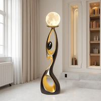 Lampe sur pied LED design moderne minimaliste, sculpture en résine pour salon d'hôtel, style nordique, décoration artistique