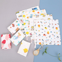Six-layer Pure Cotton Square High-Density Printed Cartoon Infant Toddler Face & Hand Towel Plain Weave Multi-size Model 108
